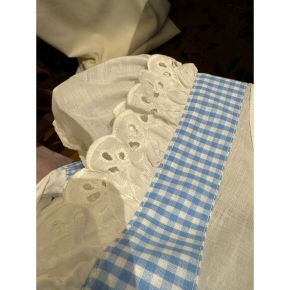 Blue & White Gingham Checked Plaid Cosplay Dress- Dorothy / Alice in Wonderland - Picture 4 of 7